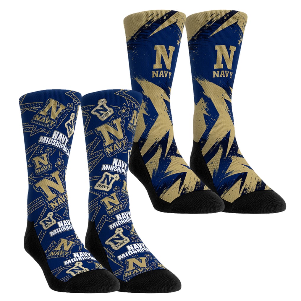  Navy Midshipmen Rock Em Socks Game Day Two-Pack Crew Socks Set